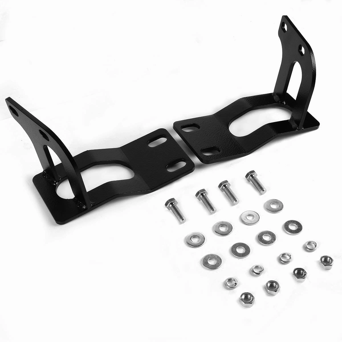 08-10 Ford F250 F350 F450 Super Duty Bull Bar w/Skid Plate - Stainless Steel - Black