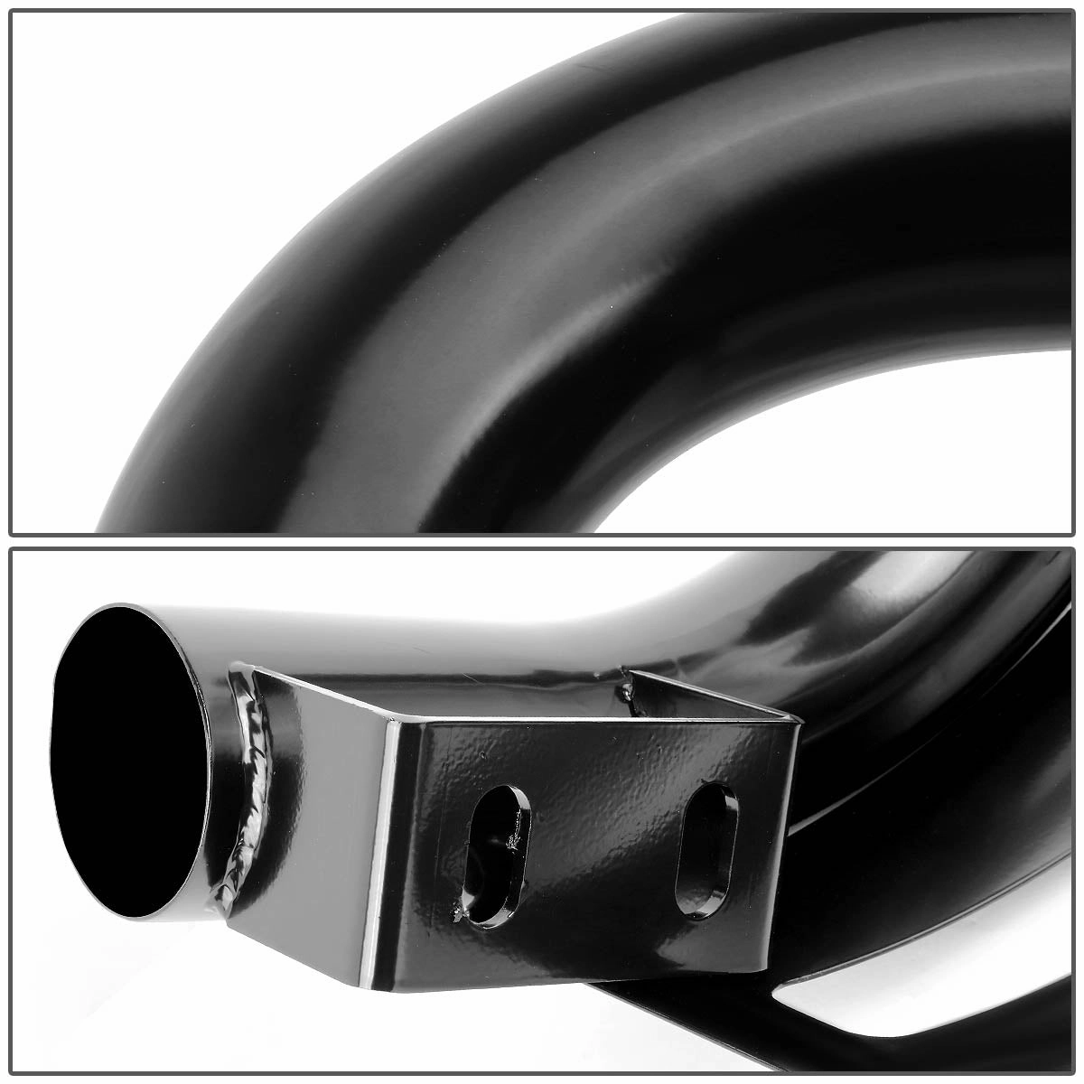 08-13 Toyota Highlander Bull Bar w/Skid Plate - Stainless Steel - Black