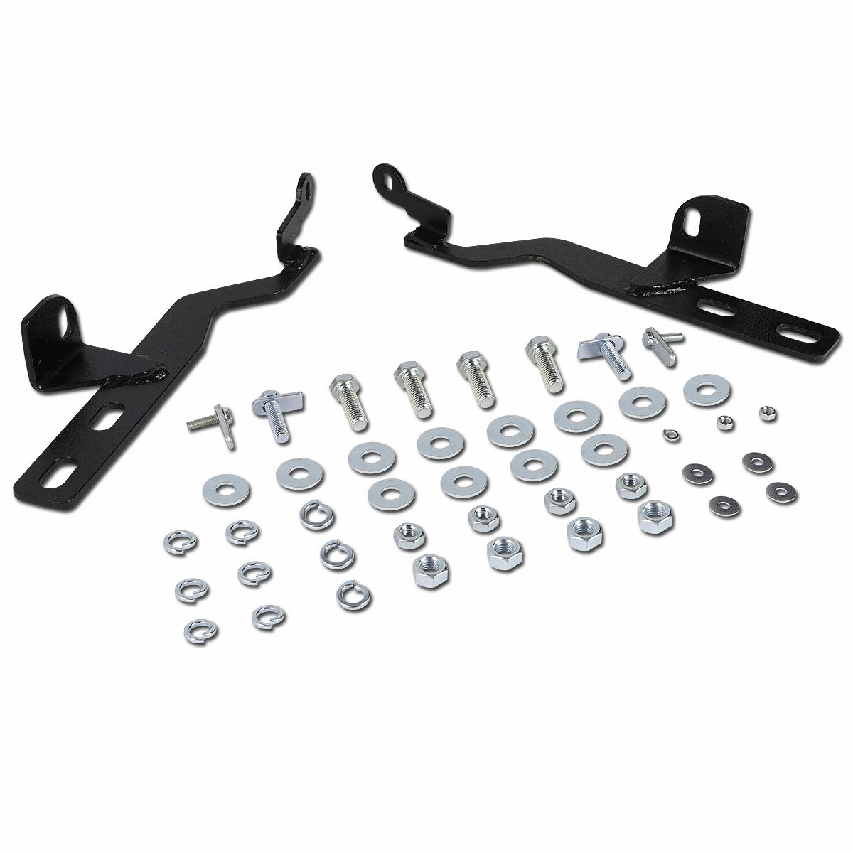 08-13 Toyota Highlander Bull Bar w/Skid Plate - Stainless Steel - Black