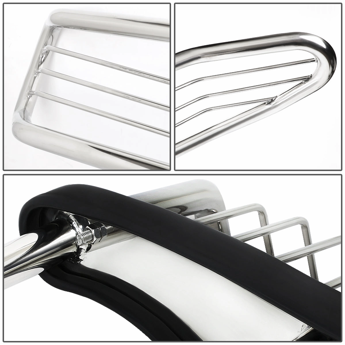 08-15 Toyota Land Cruiser Brush Grille Guard - Stainless Steel