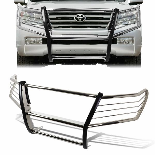 08-15 Toyota Land Cruiser Brush Grille Guard - Stainless Steel