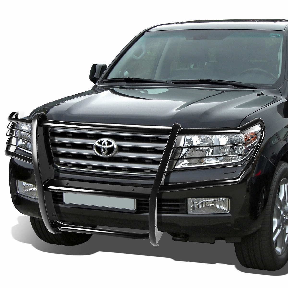 08-15 Toyota Land Cruiser Brush Grille Guard - Steel - Black