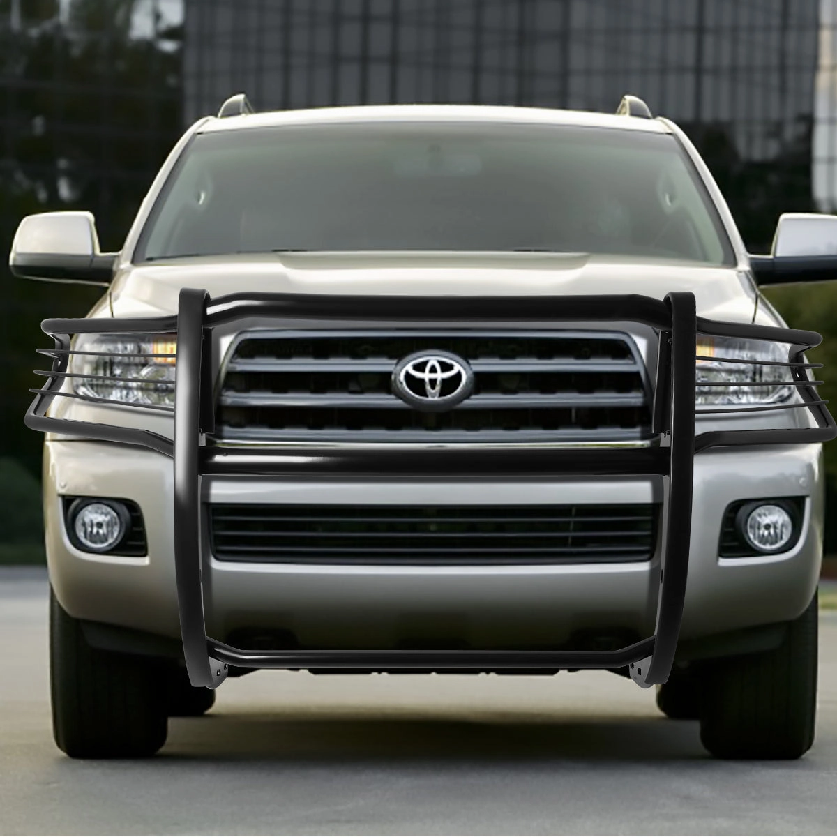 08-16 Toyota Sequoia Brush Grille Guard - Steel - Black