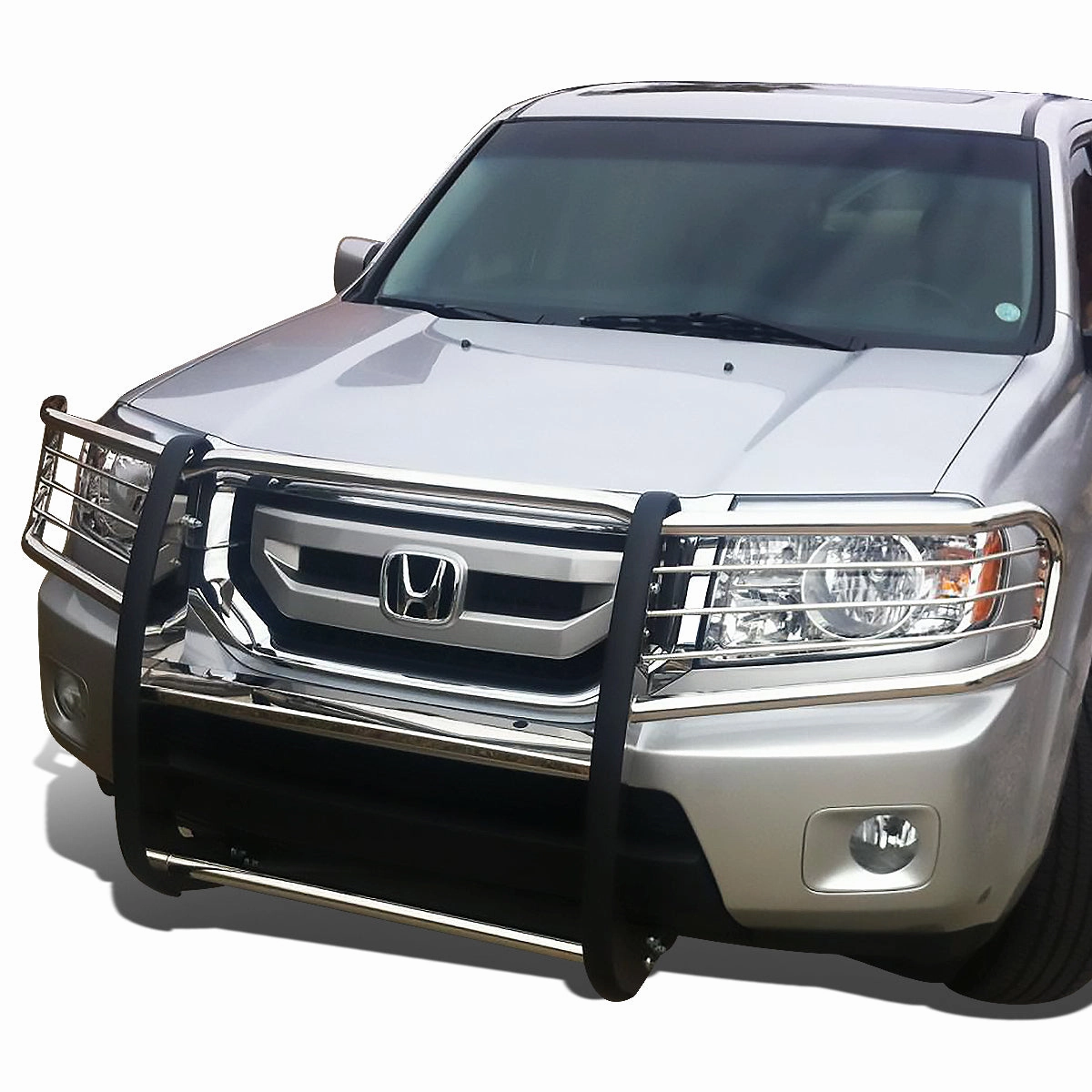 09-15 Honda Pilot Brush Grille Guard - Stainless Steel