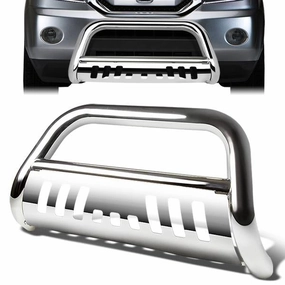 09-15 Honda Pilot Bull Bar w/Skid Plate - Stainless Steel