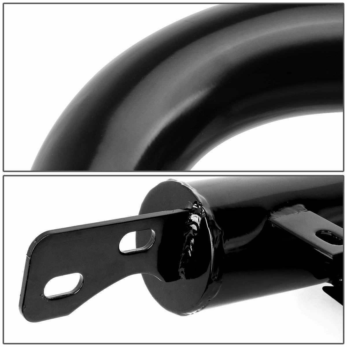 09-15 Honda Pilot Bull Bar w/Skid Plate - Stainless Steel - Black