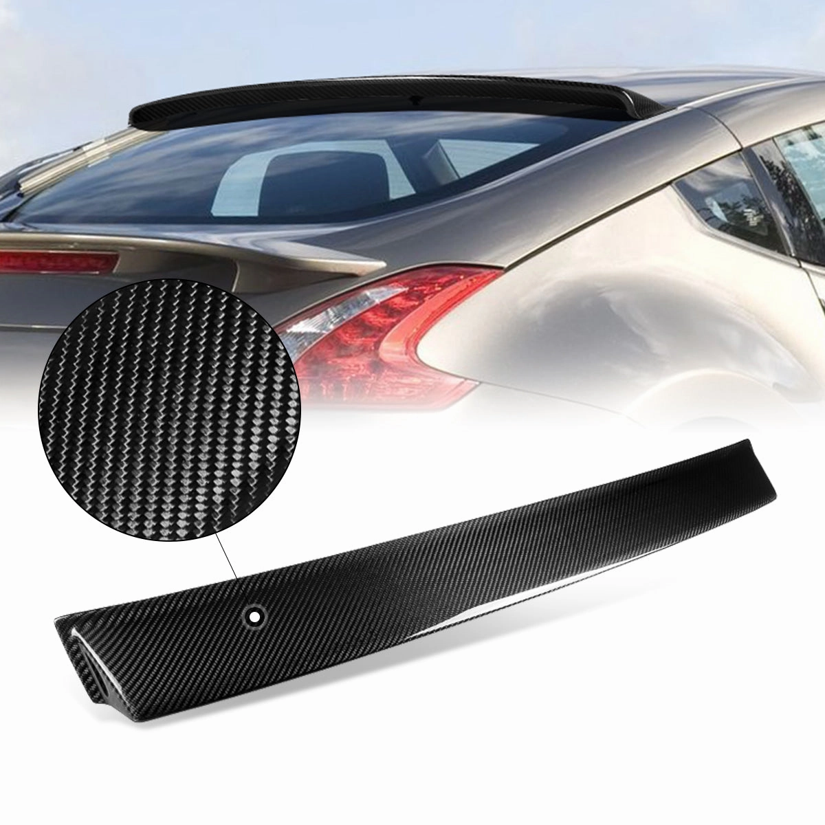09-20 Nissan 370Z Coupe Rear Window Roof Spoiler - Carbon Fiber
