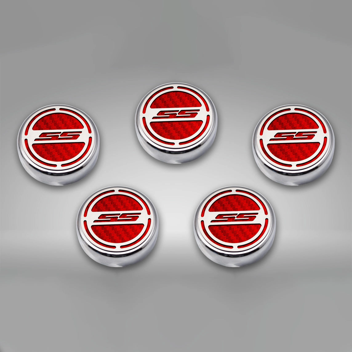 2010-2022 Camaro SS - Engine Fluid Cap Covers SS Style Automatic 5Pc