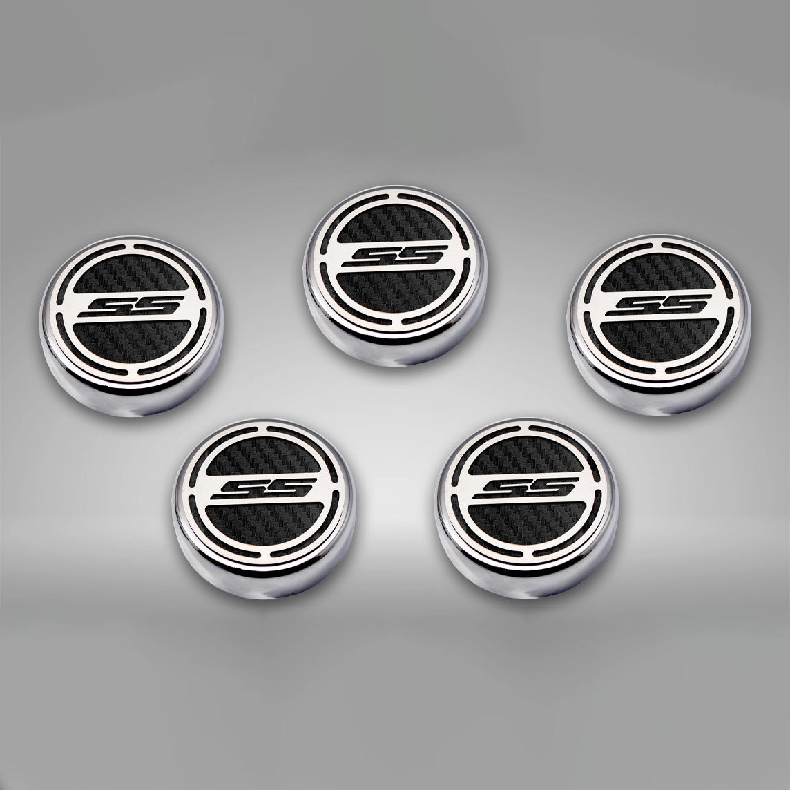 2010-2022 Camaro SS - Engine Fluid Cap Covers SS Style Automatic 5Pc