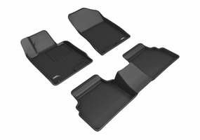 3D MAXpider 20  Hyundai Sonata Kagu 1st & 2nd Row Floormats - Black
