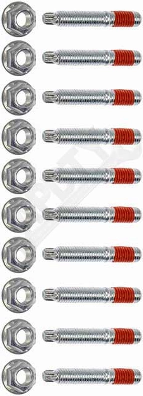 APDTY 113017 Exhaust Manifold Stud, Bolt, & Nut Set Pack Of 10