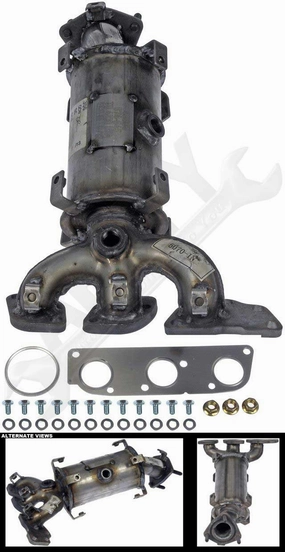 APDTY 116789 CARB Compliant Catalytic Converter w/Integrated Exhaust Manifold