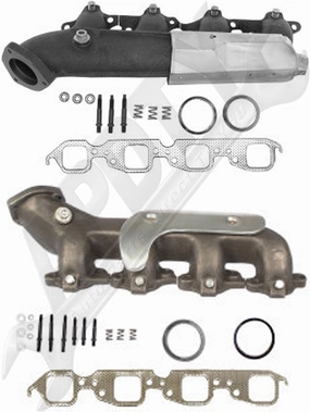 APDTY 12523197 & 10223342 Heavy Duty Cast Iron Left & Right Exhaust Manifold Set