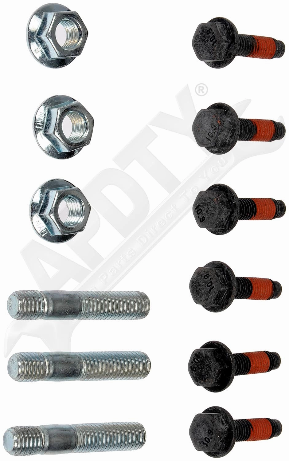 APDTY 155289 Ceramic Coated Exhaust Manifold Kit