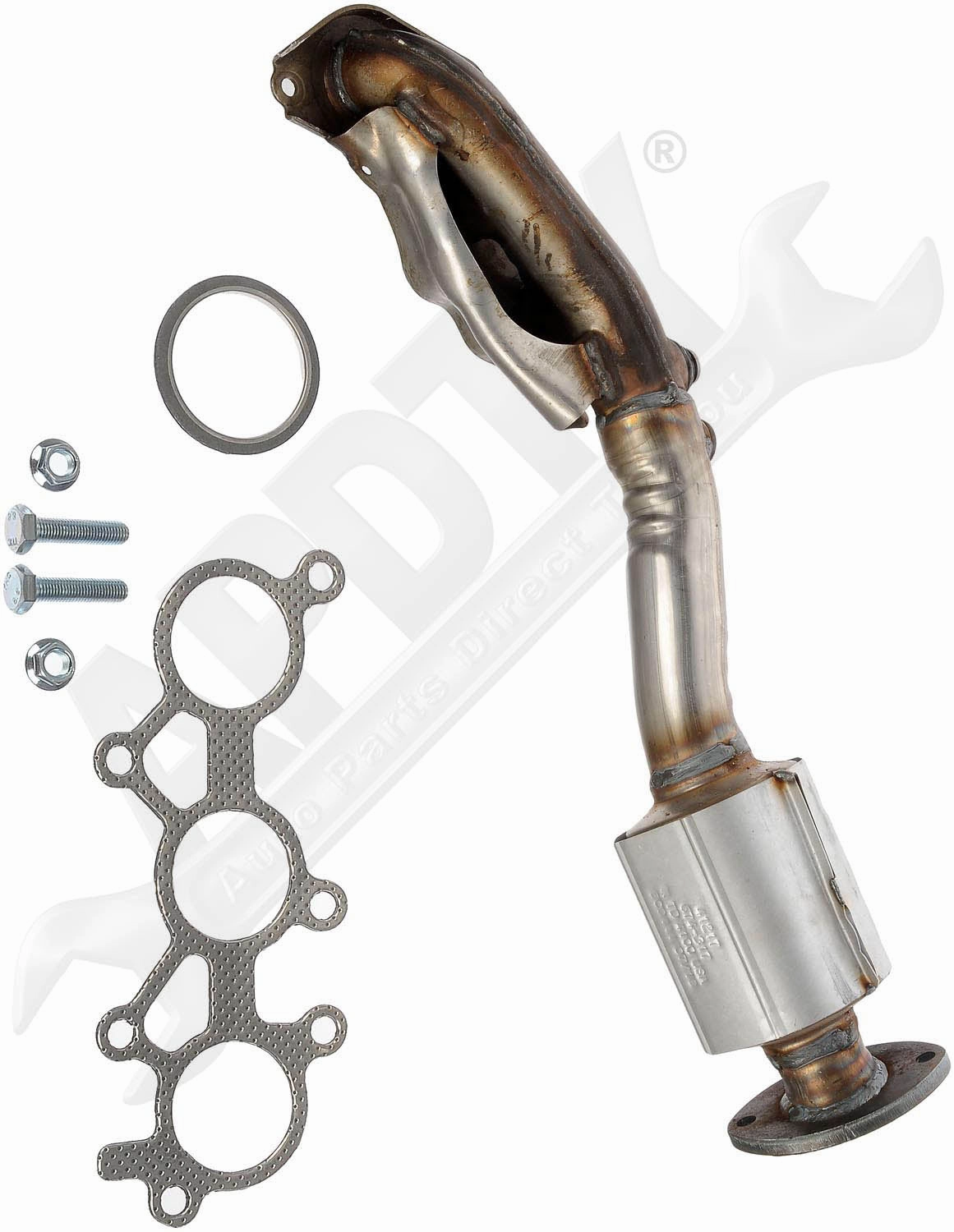 APDTY 156915 Catalytic Converter with Integrated Exhaust Manifold
