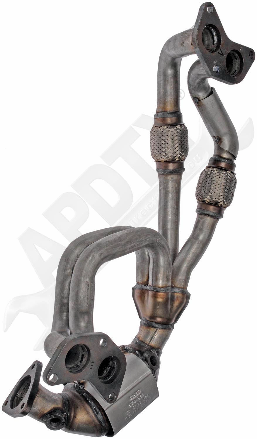 APDTY 157494 Catalytic Converter with Integrated Exhaust Manifold