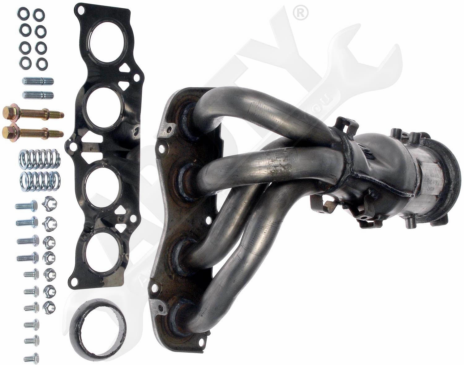 APDTY 157497 Catalytic Converter with Integrated Exhaust Manifold