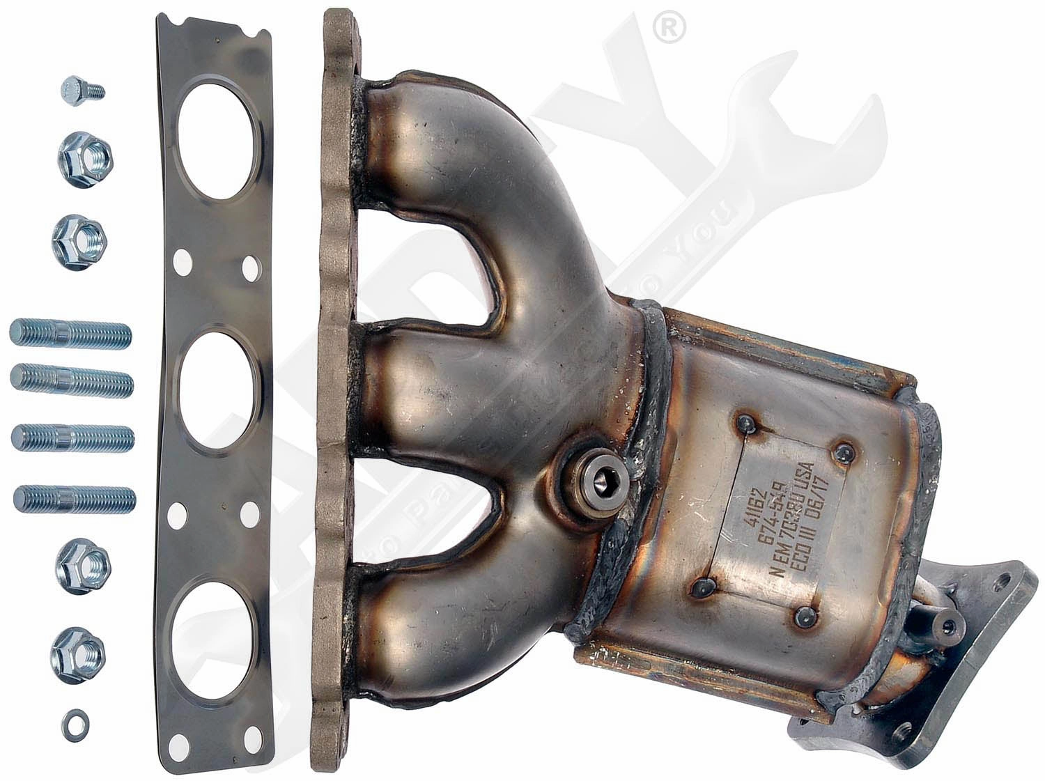APDTY 157802 Catalytic Converter w/Integrated Exhaust Manifold CARB Compliant