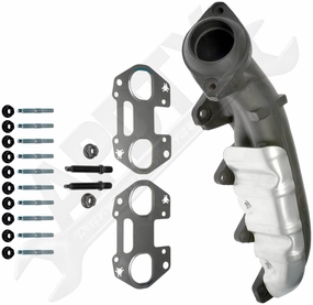 APDTY 157806 Cast Iron Ceramic Coated Exhaust Manifold Kit Right Side 5.4L
