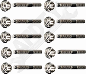 APDTY 157967 Cylinder Head To Exhaust Manifold Stainless Steel Stud Bolt Nut Set