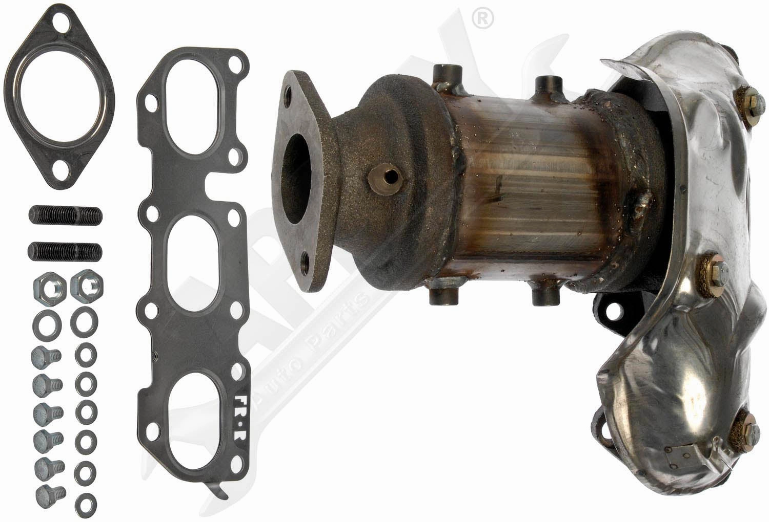 APDTY 157989 Exhaust Manifold w/Integrated Catalytic Converter - CARB Compliant