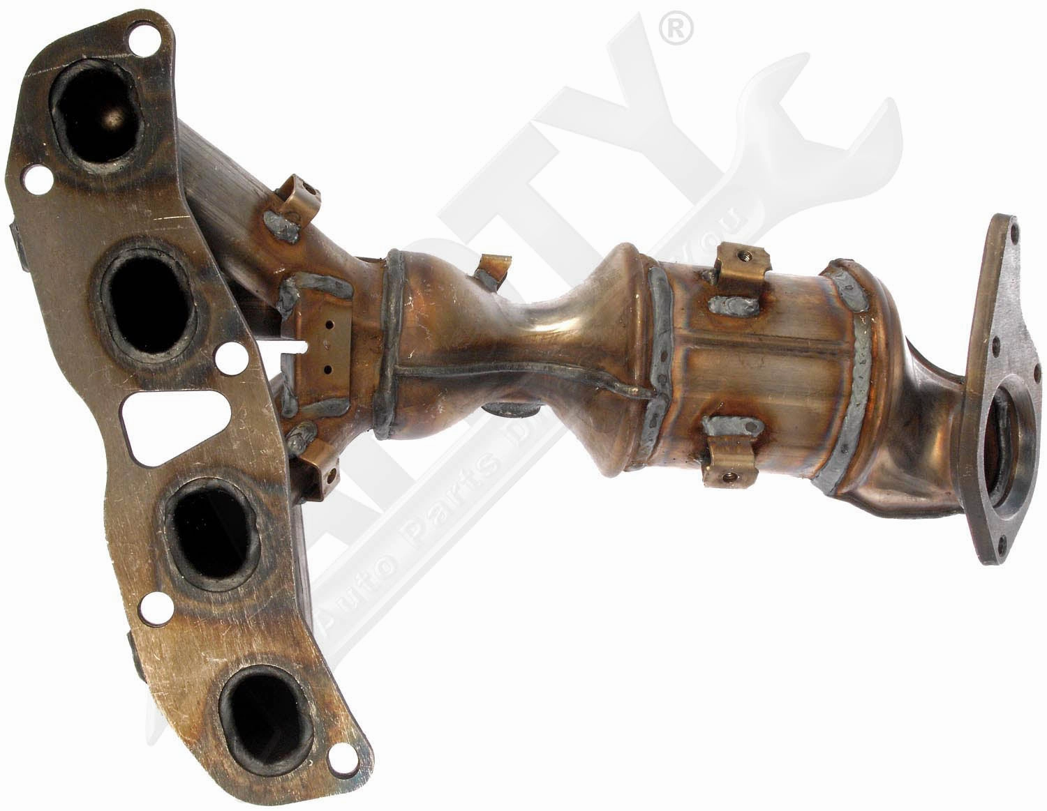 APDTY 157992 Exhaust Manifold w/Integrated Catalytic Converter - CARB Compliant