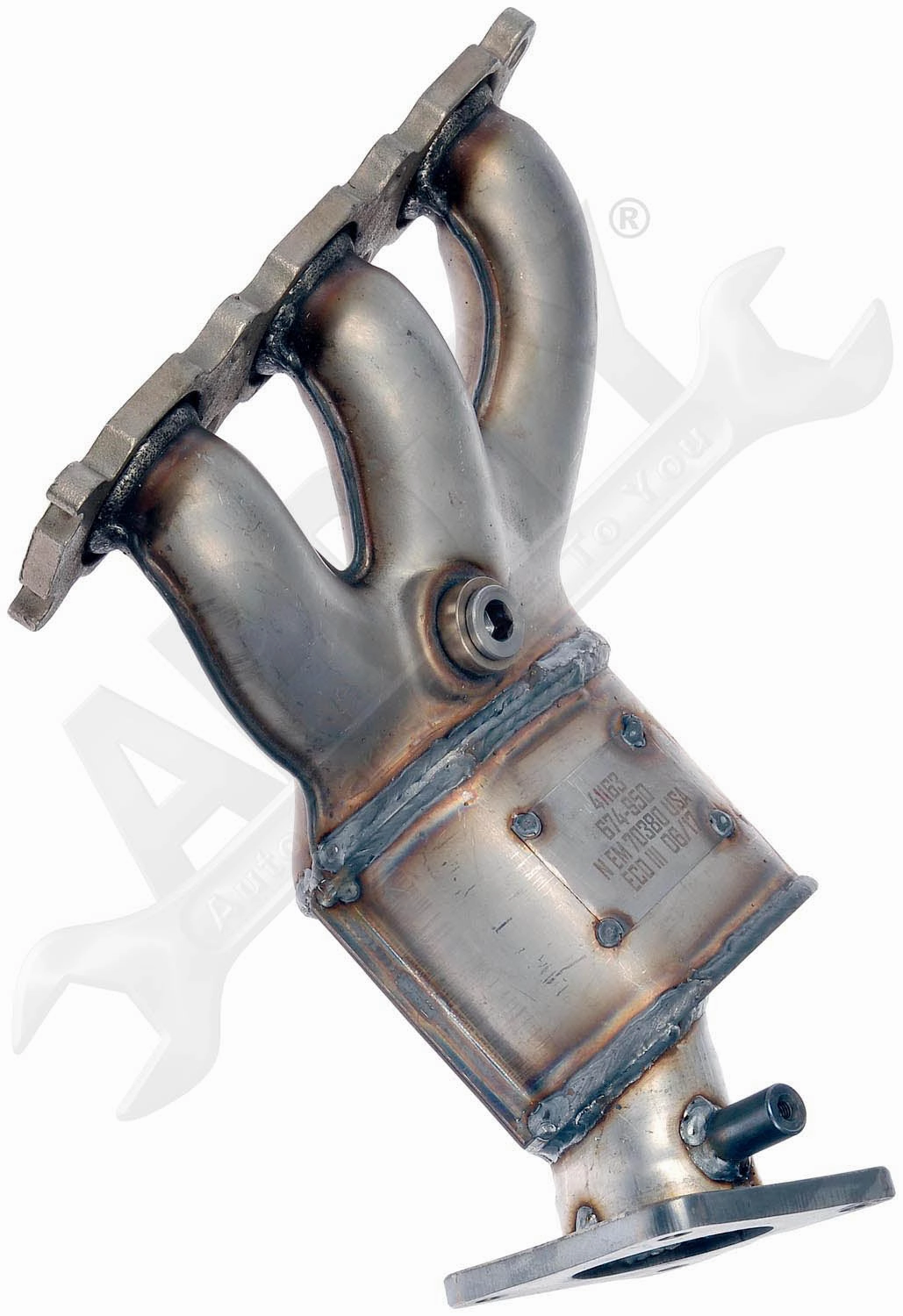 APDTY 157993 Catalytic Converter with Integrated Exhaust Manifold CARB Compliant