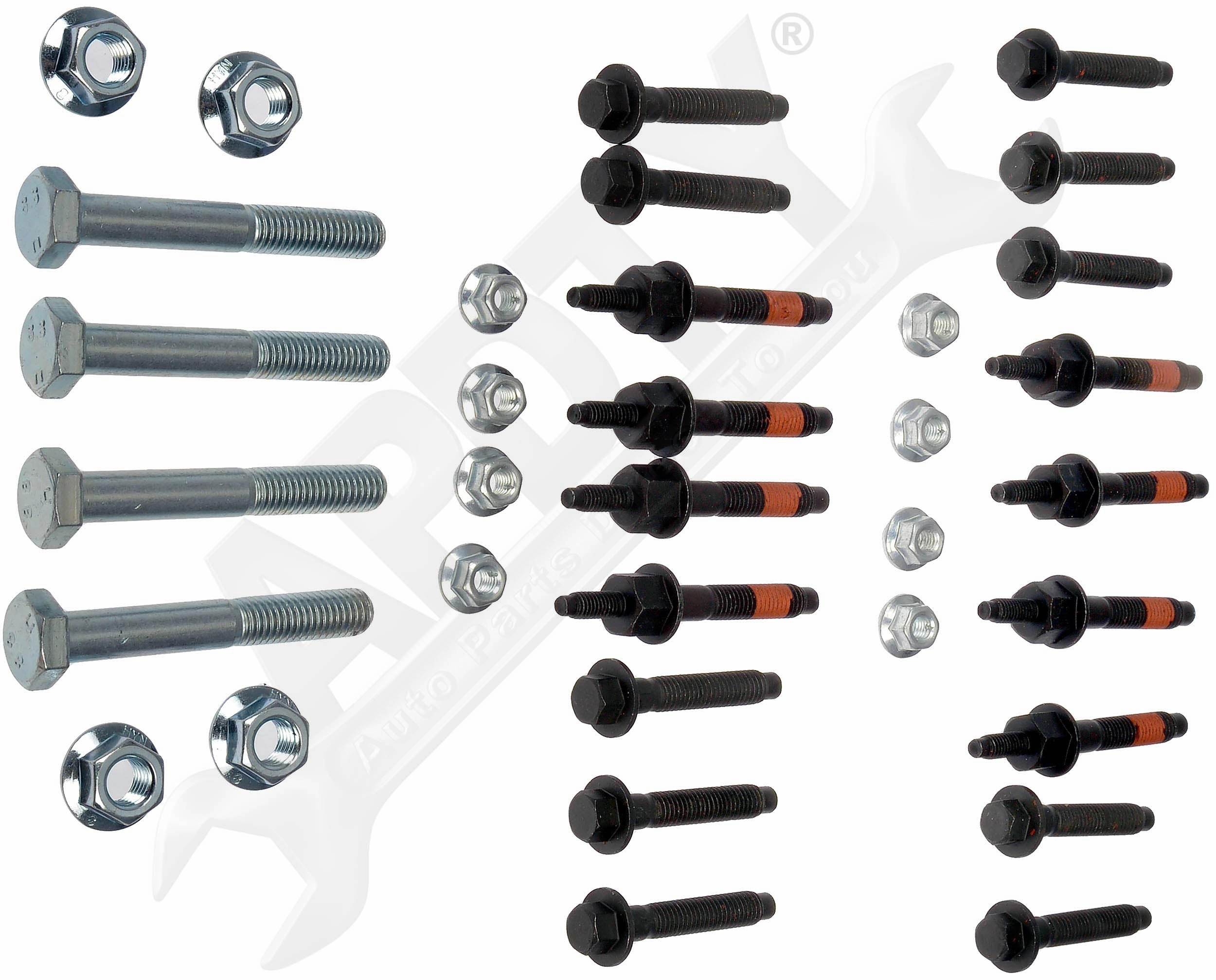 APDTY 158185 Complete Exhaust Manifold Gasket & Hardware Stud Bolt Kit HEMI 5.7L