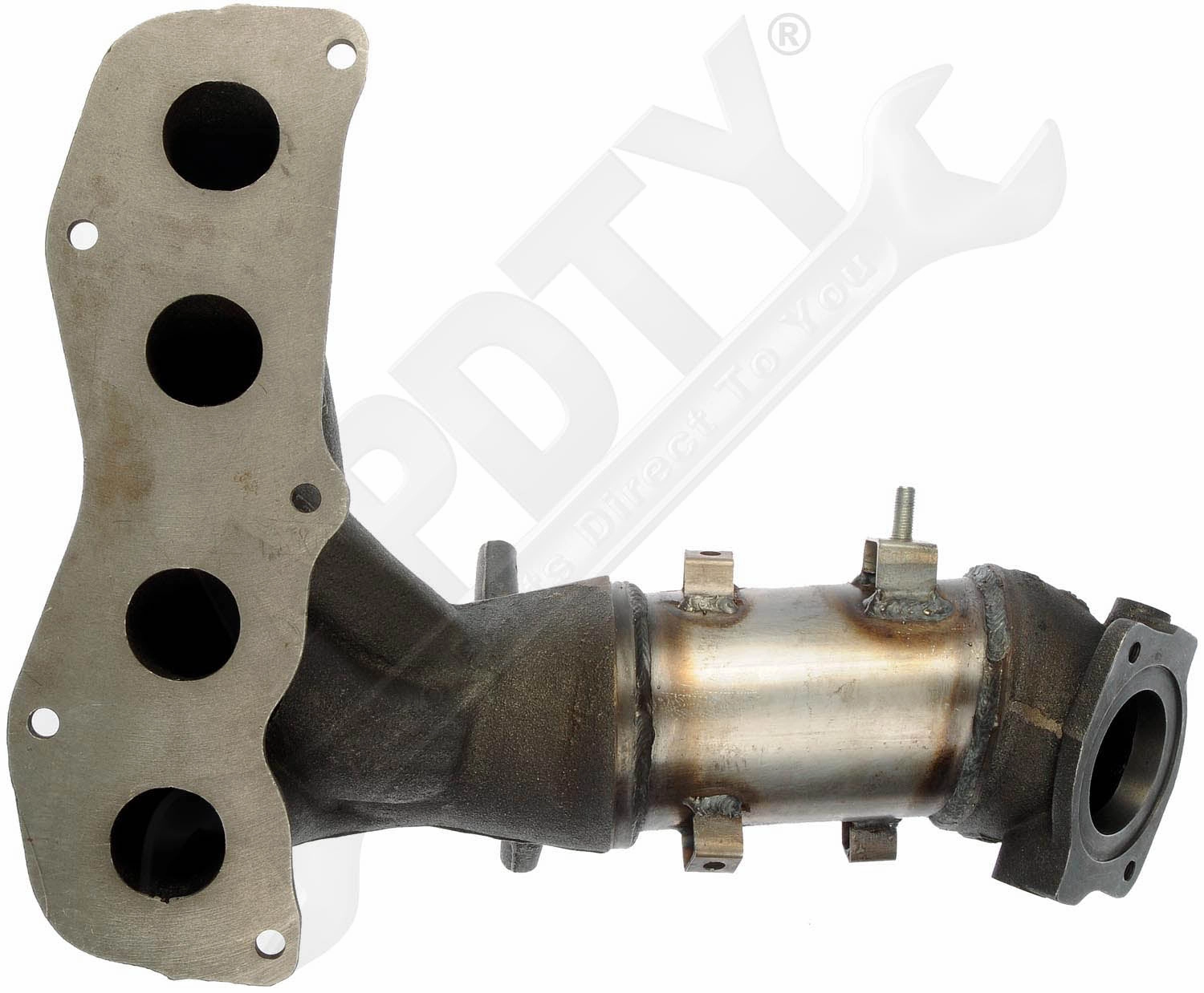 APDTY 158253 Exhaust Manifold with Integrated Catalytic Converter CARB Compliant
