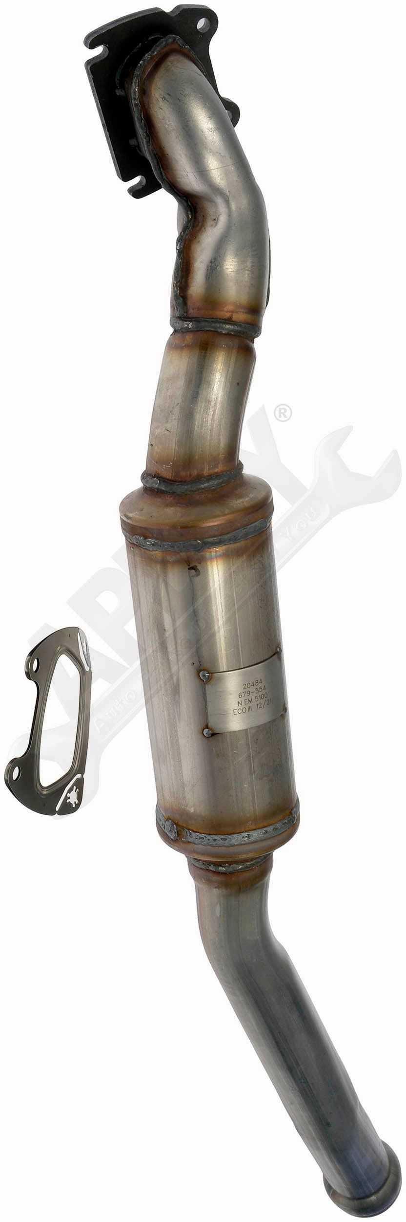 APDTY 158956 Catalytic Converter with Integrated Exhaust Manifold & Pipe