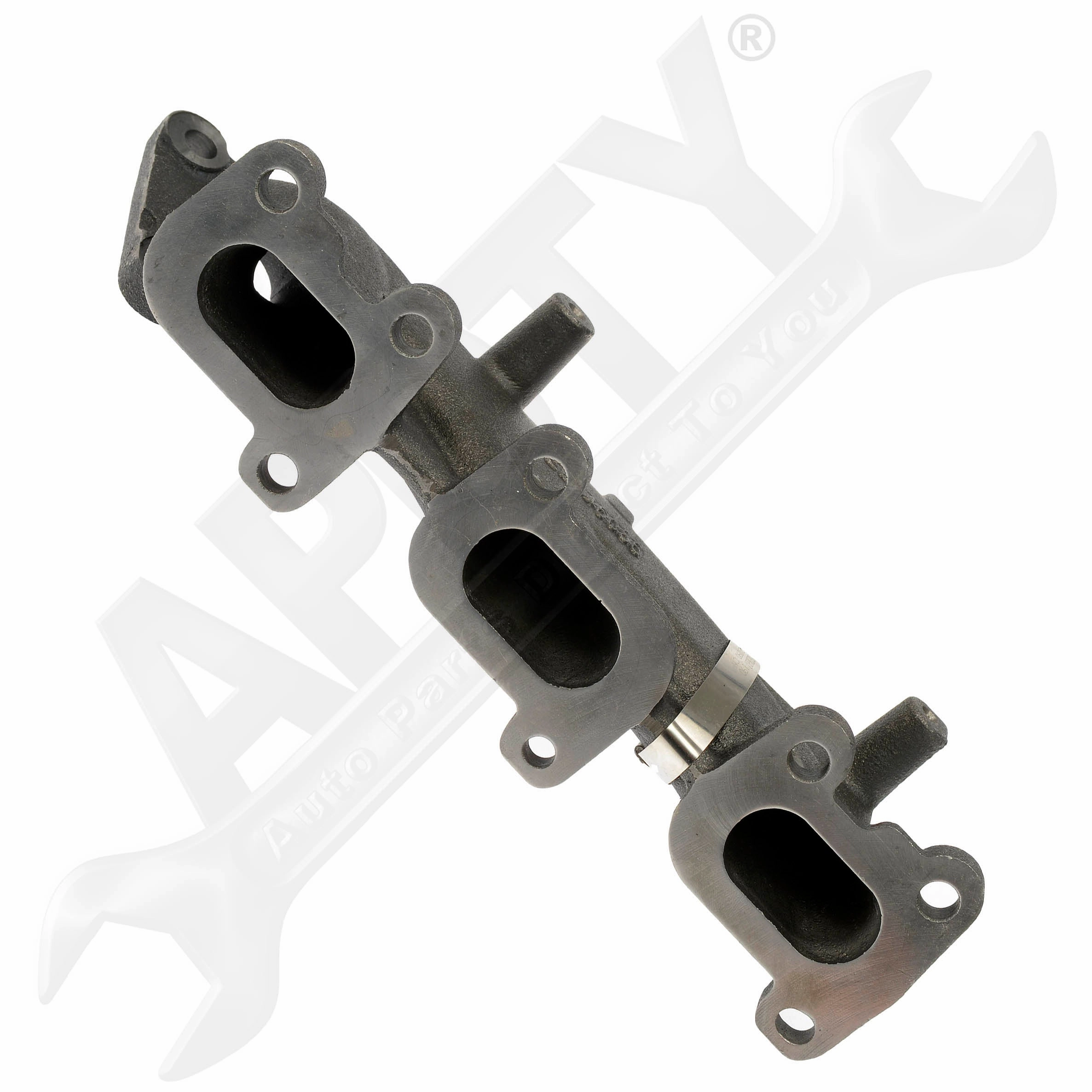 APDTY 161423 Driver Side Exhaust Manifold Kit - (Models with Turbocharger)