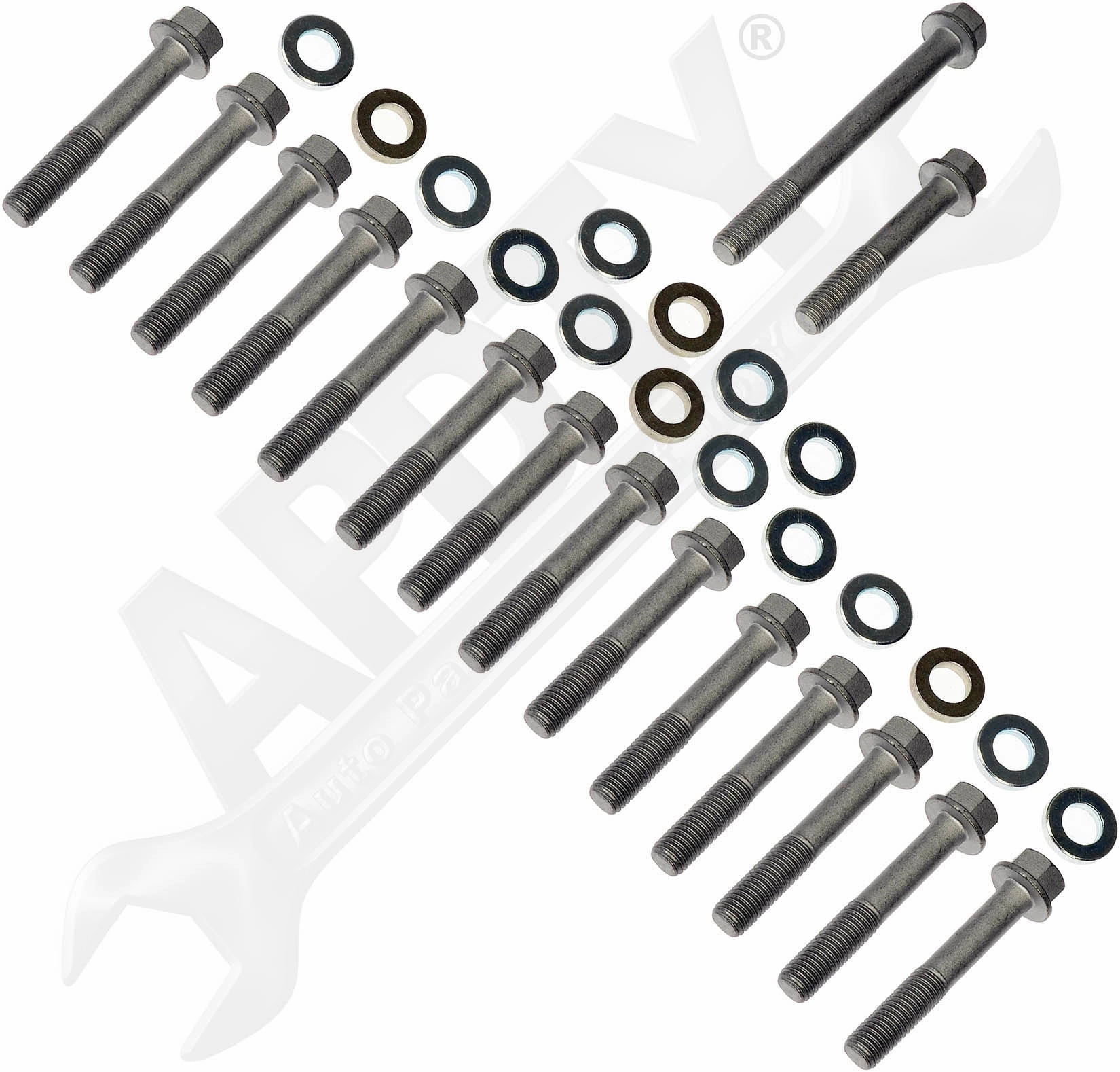 APDTY 162680 Exhaust Manifold Bolt Stud Hardware Kit Fits 6.6L Duramax