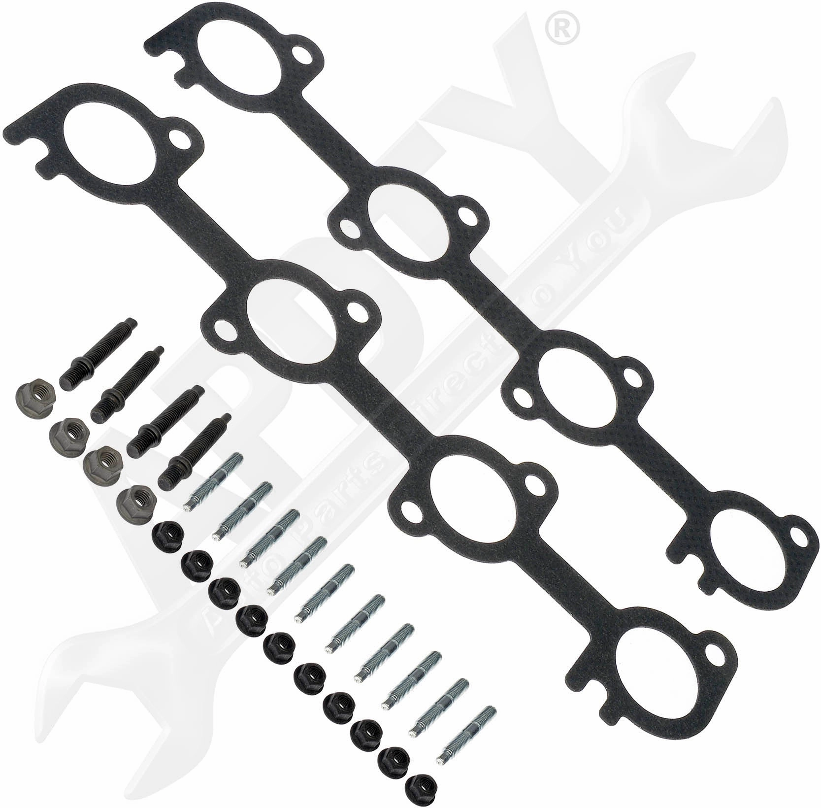 APDTY 163323 Exhaust Manifold Hardware And Gasket Kit