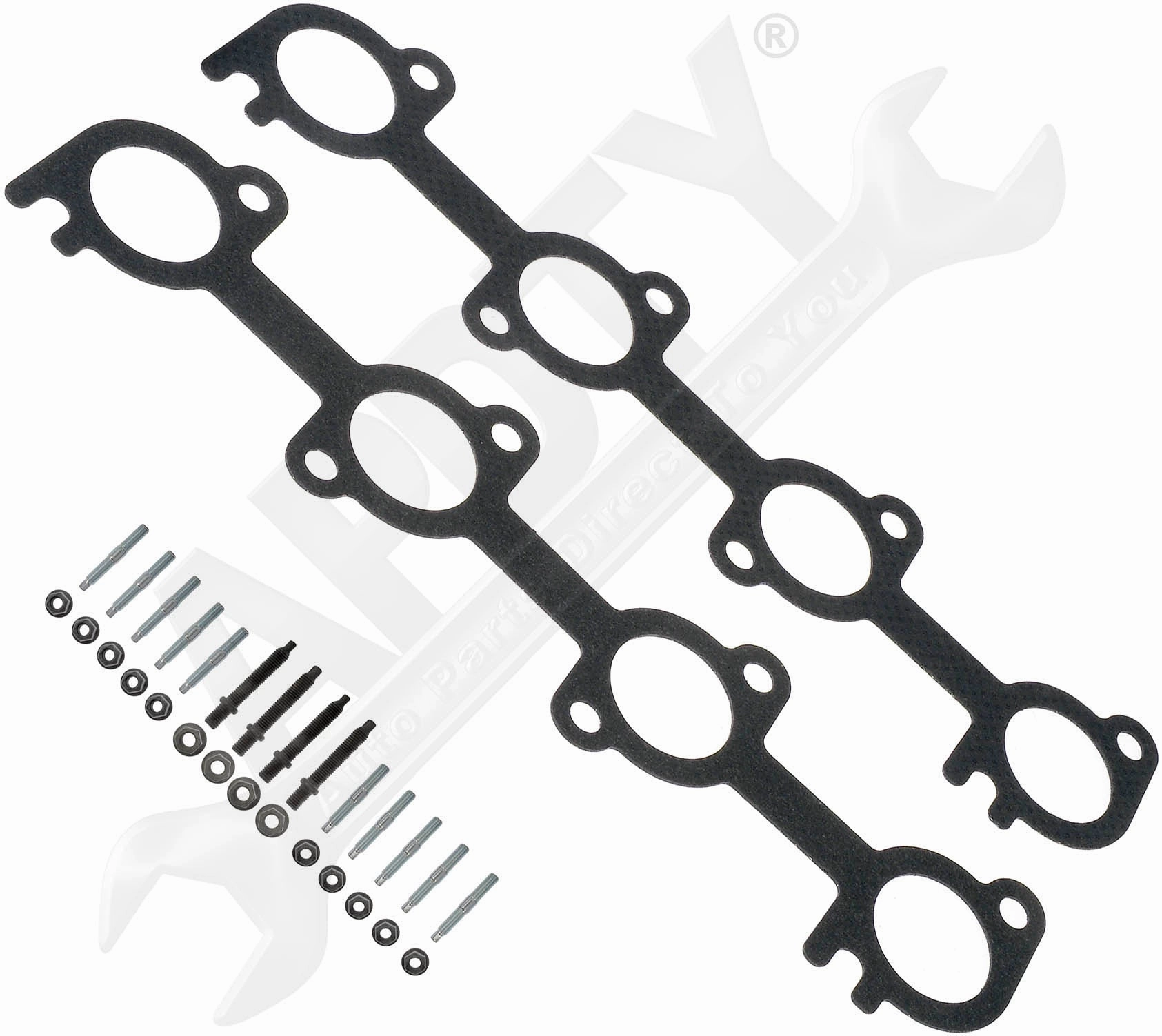 APDTY 163323 Exhaust Manifold Hardware And Gasket Kit