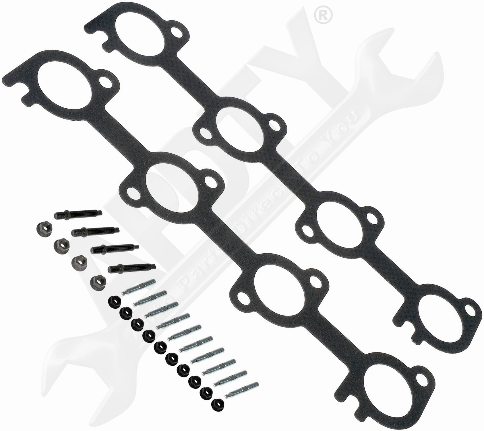 APDTY 163323 Exhaust Manifold Hardware And Gasket Kit