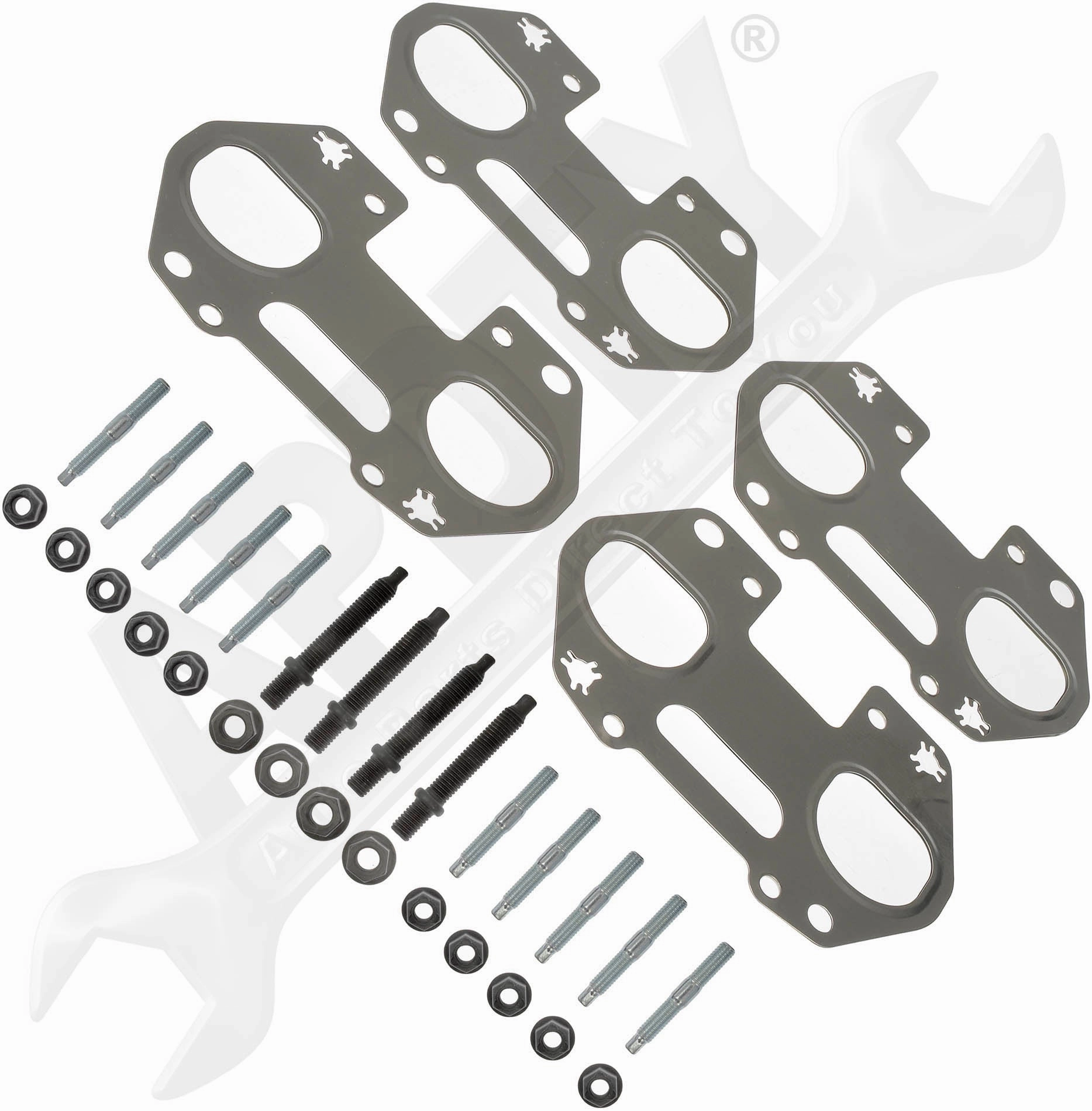 APDTY 163336 Exhaust Manifold Hardware And Gasket Kit
