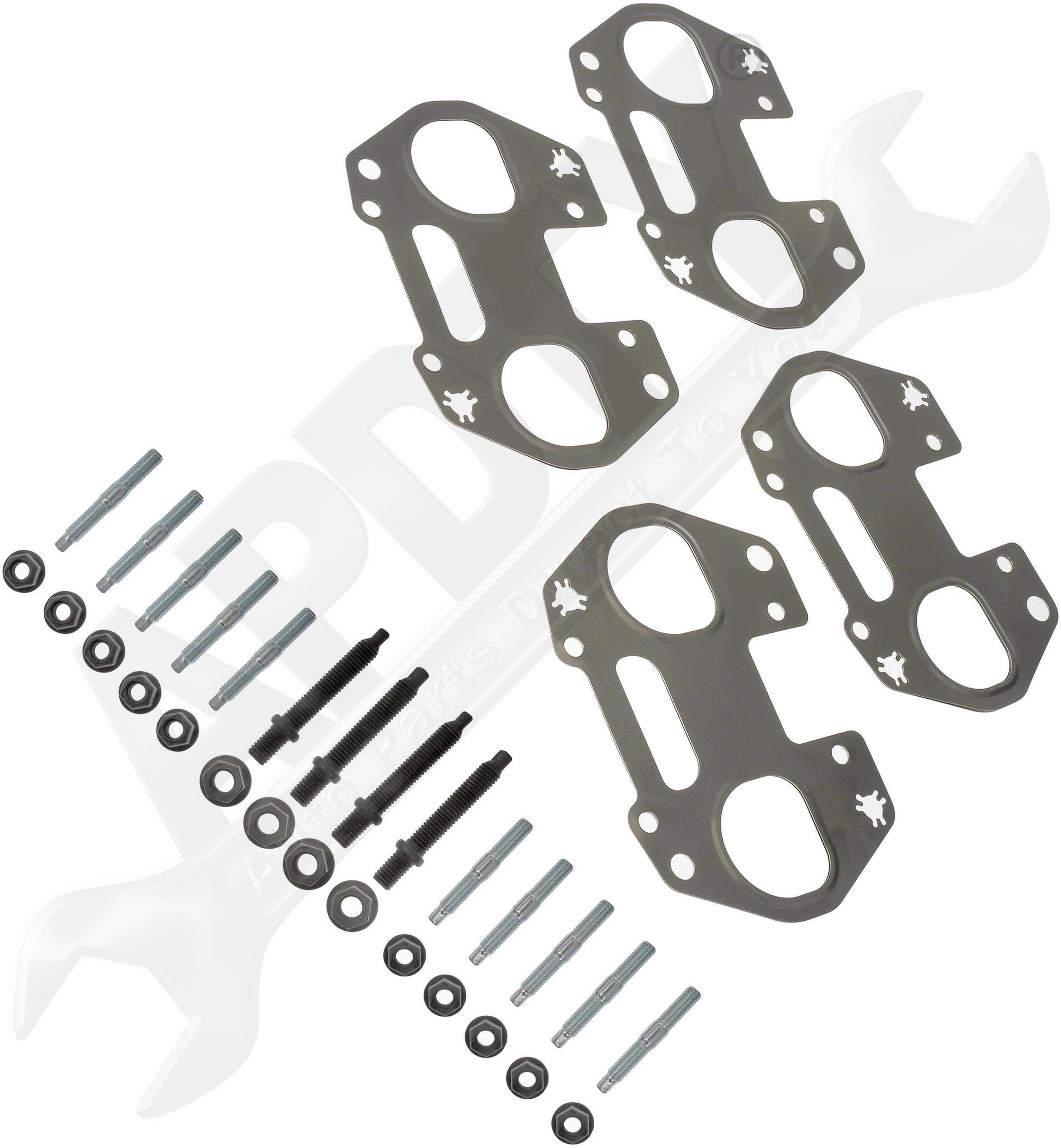 APDTY 163336 Exhaust Manifold Hardware And Gasket Kit