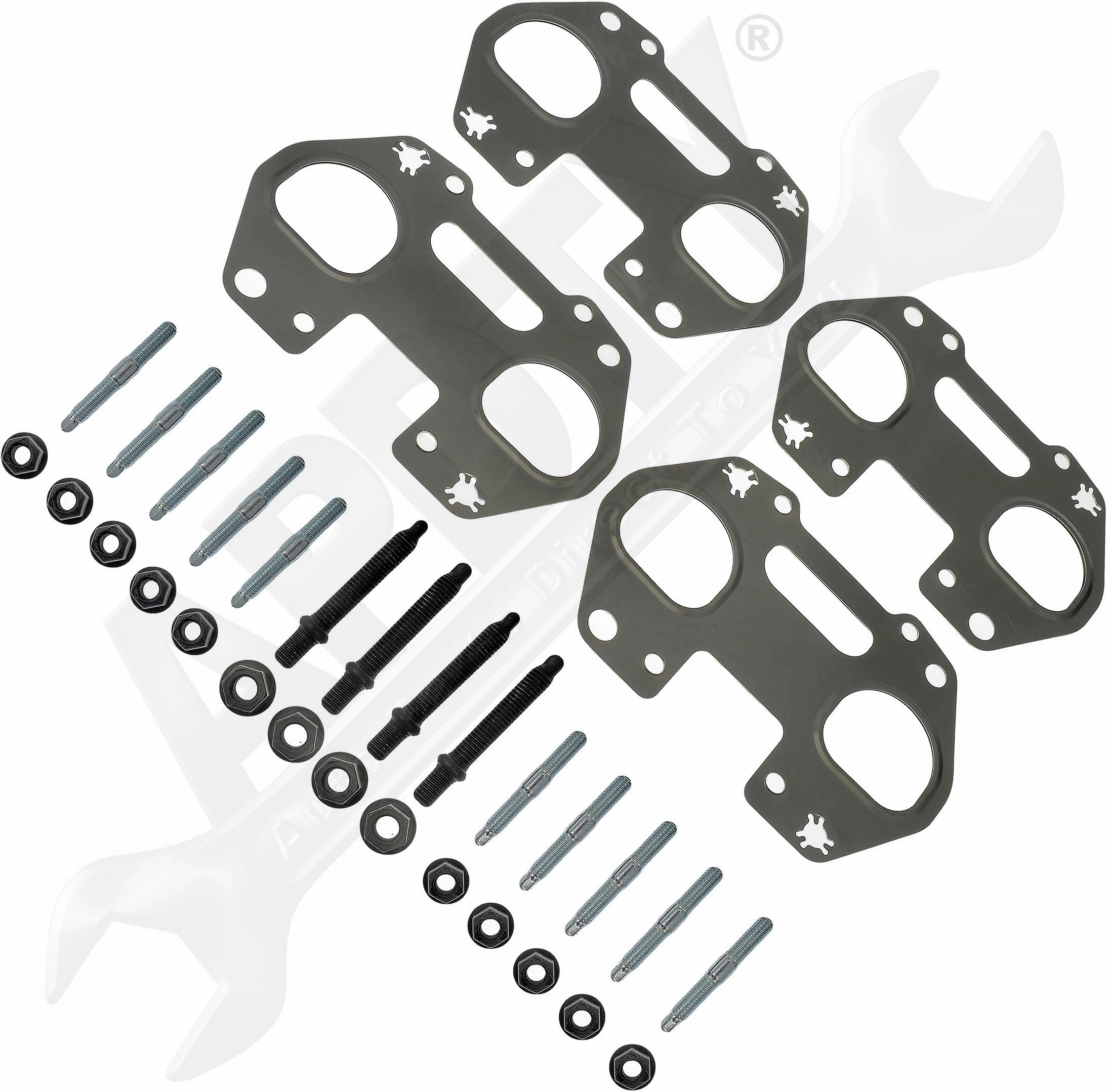 APDTY 163336 Exhaust Manifold Hardware And Gasket Kit
