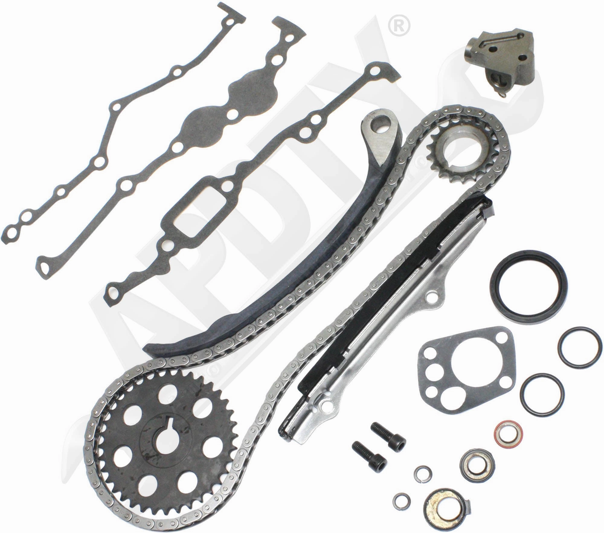 APDTY 172519 Timing Chain Kit 3-pc Kit with Oil Pump and Water Pump