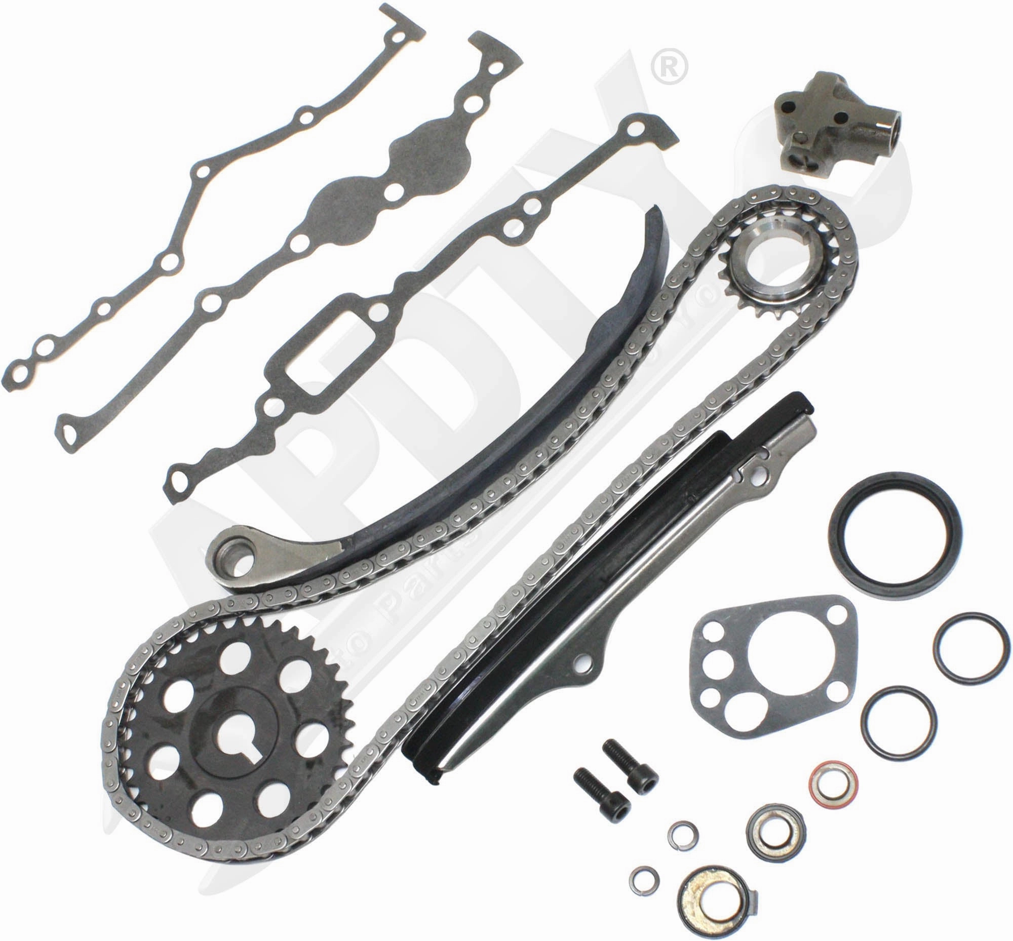 APDTY 172519 Timing Chain Kit 3-pc Kit with Oil Pump and Water Pump
