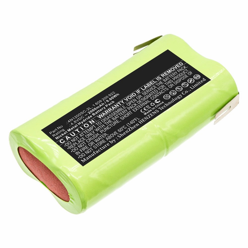 Batteries N Accessories BNA-WB-H11134 Vacuum Cleaner Battery - Ni-MH, 4.8V, 2000mAh, Ultra High Capacity - Replacement for Bosch 1 609 200 922 Battery