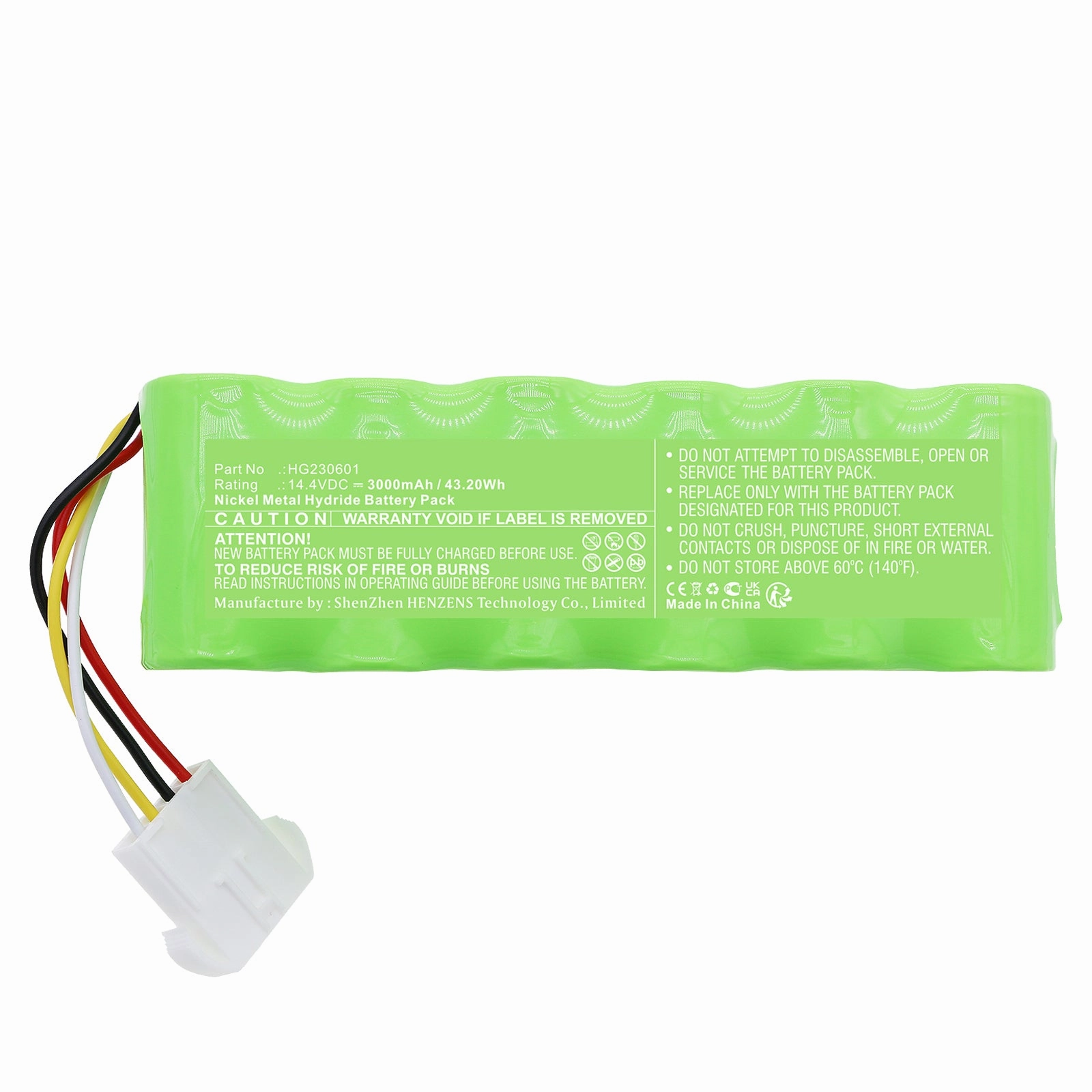 Batteries N Accessories BNA-WB-H18276 Vacuum Cleaner Battery - Ni-MH, 14.4V, 3000mAh, Ultra High Capacity - Replacement for LEXY HG230601 Battery