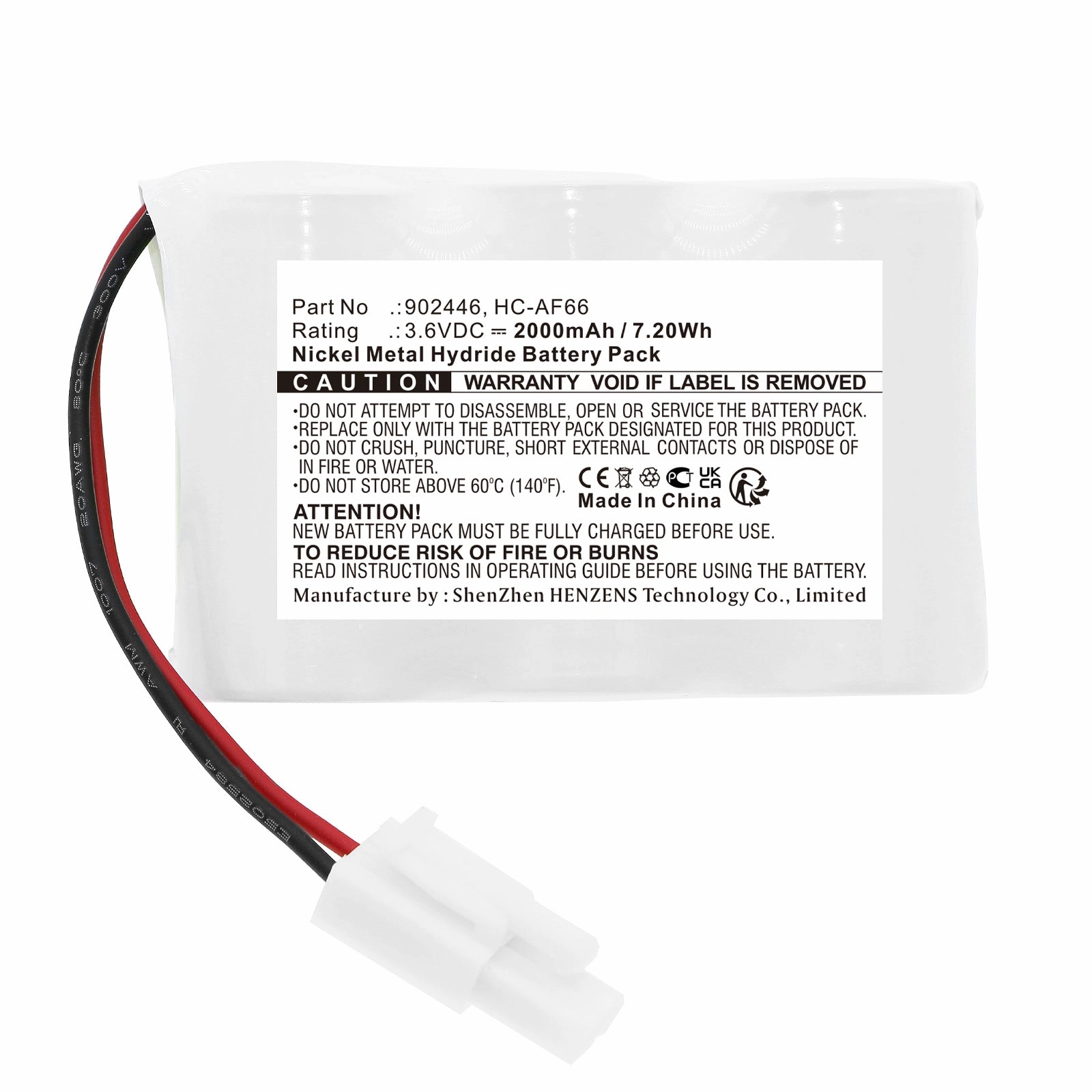 Batteries N Accessories BNA-WB-H18531 Vacuum Cleaner Battery - Ni-MH, 3.6V, 2000mAh, Ultra High Capacity - Replacement for Twinbird HC-AF66 Battery