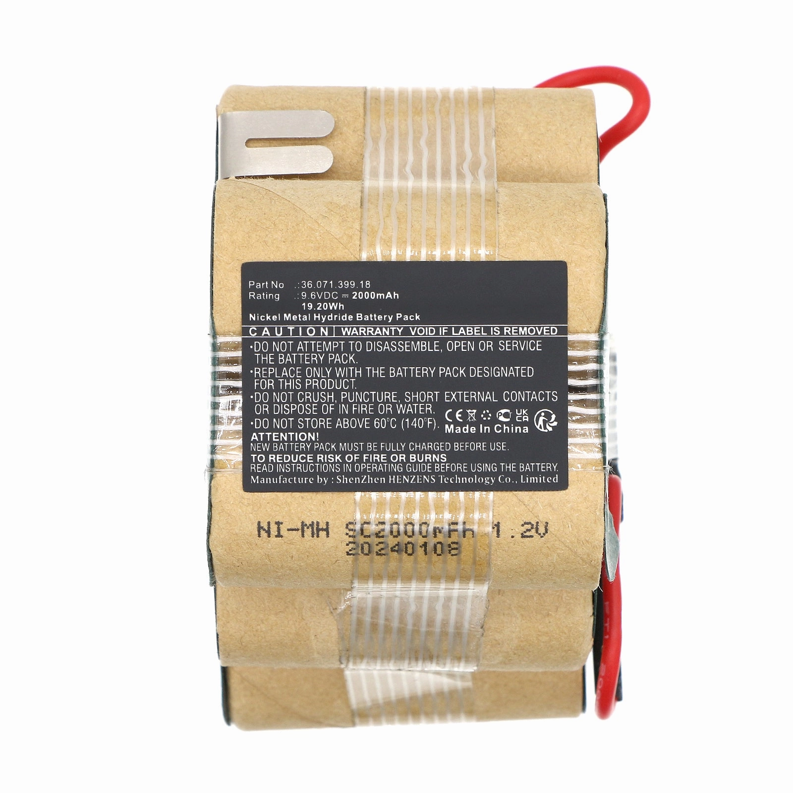 Batteries N Accessories BNA-WB-H19470 Vacuum Cleaner Battery - Ni-MH, 9.6V, 2000mAh, Ultra High Capacity - Replacement for AEG 36.071.399.18 Battery
