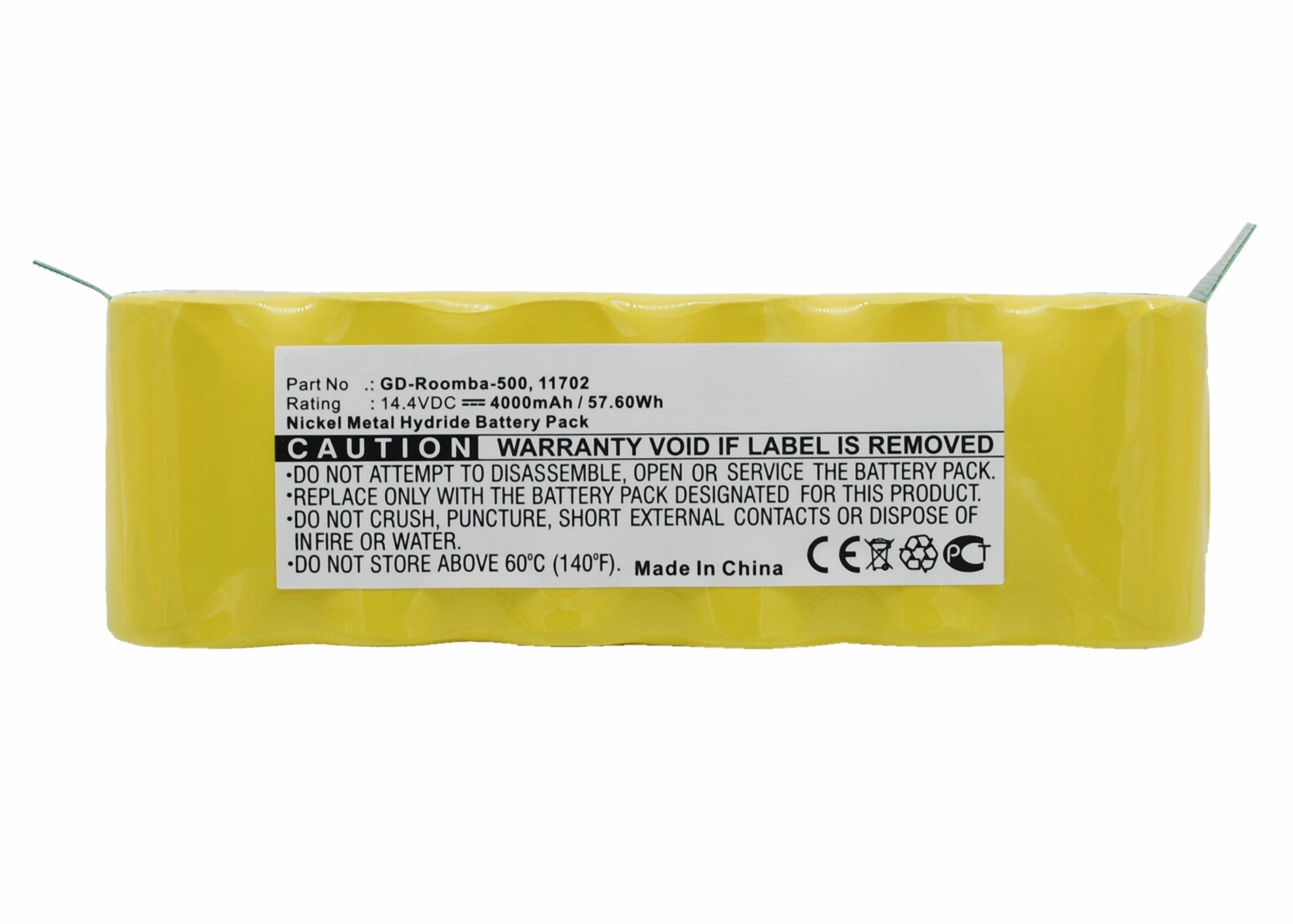 Batteries N Accessories BNA-WB-H6705 Vacuum Cleaners Battery - Ni-MH, 14.4V, 4000 mAh, Ultra High Capacity Battery - Replacement for Auto Cleaner 11702 Battery