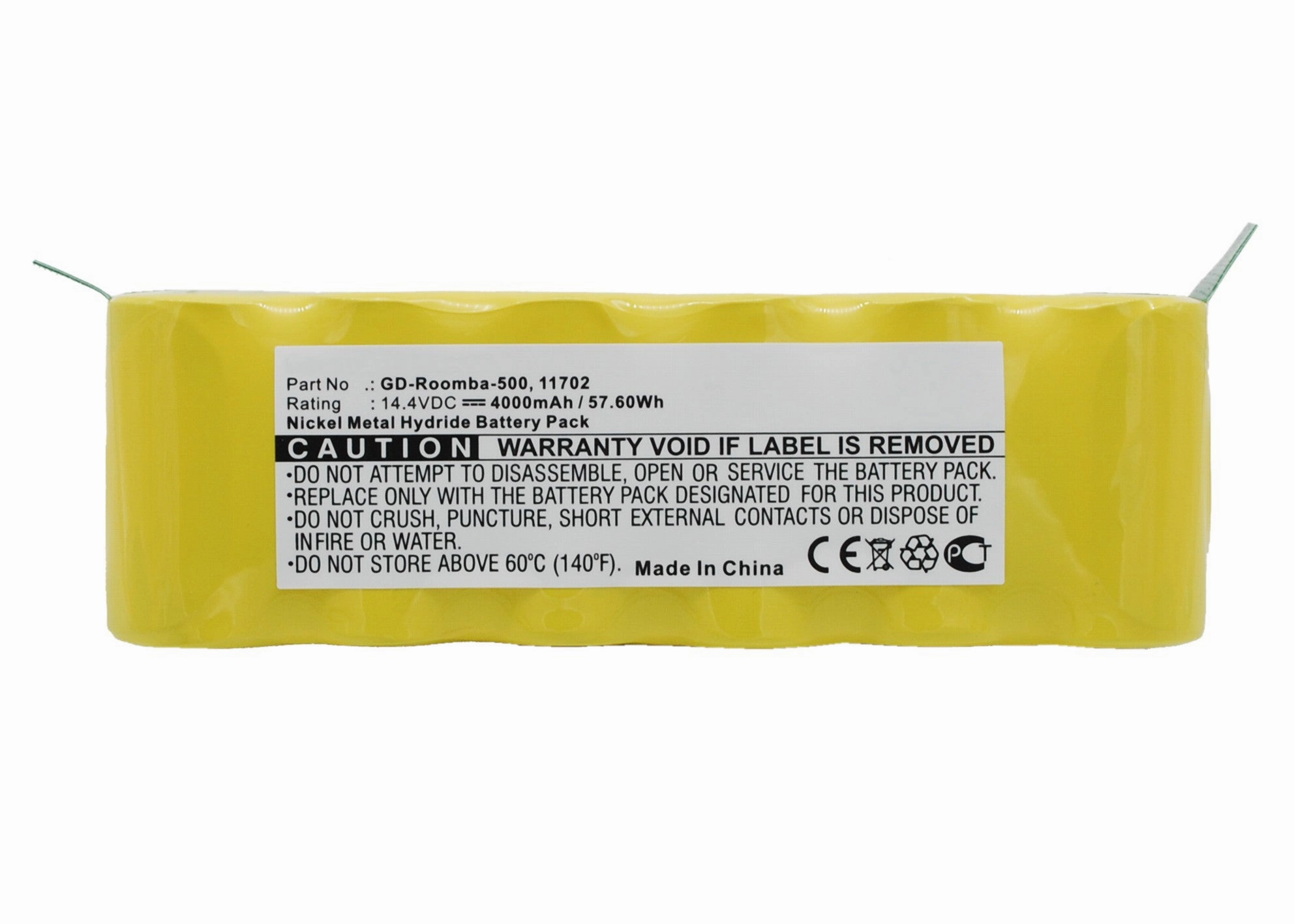 Batteries N Accessories BNA-WB-H6705 Vacuum Cleaners Battery - Ni-MH, 14.4V, 4000 mAh, Ultra High Capacity Battery - Replacement for Auto Cleaner 11702 Battery