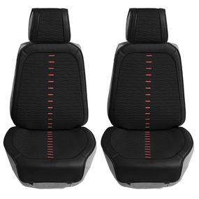 Colorful Ultra Car Seat Cushions - Front Set Black