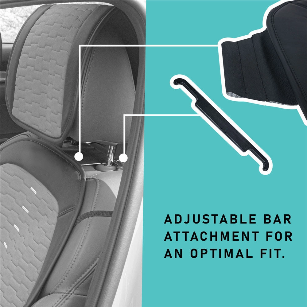 Colorful Ultra Car Seat Cushions - Front Set Black