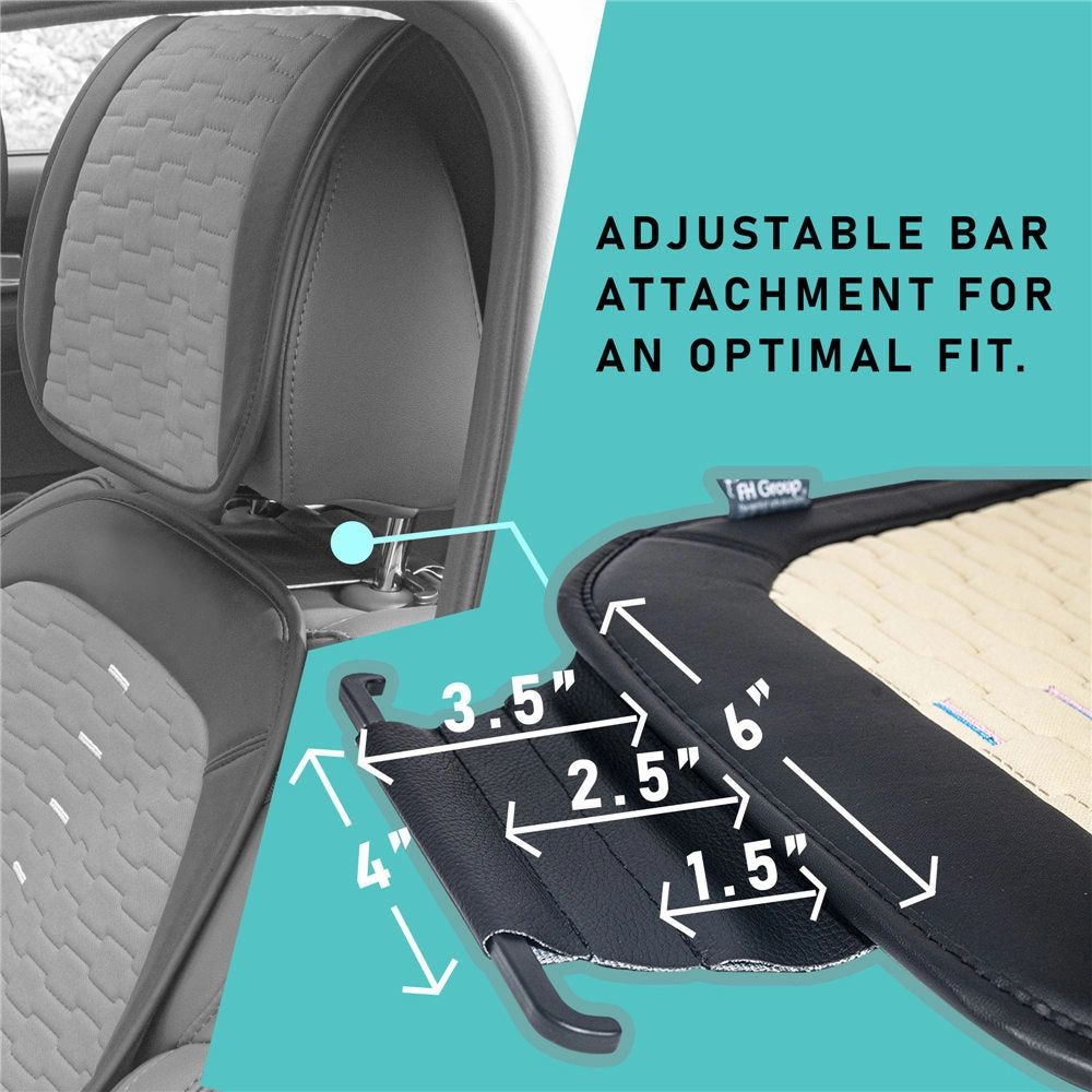 Colorful Ultra Car Seat Cushions - Front Set Black