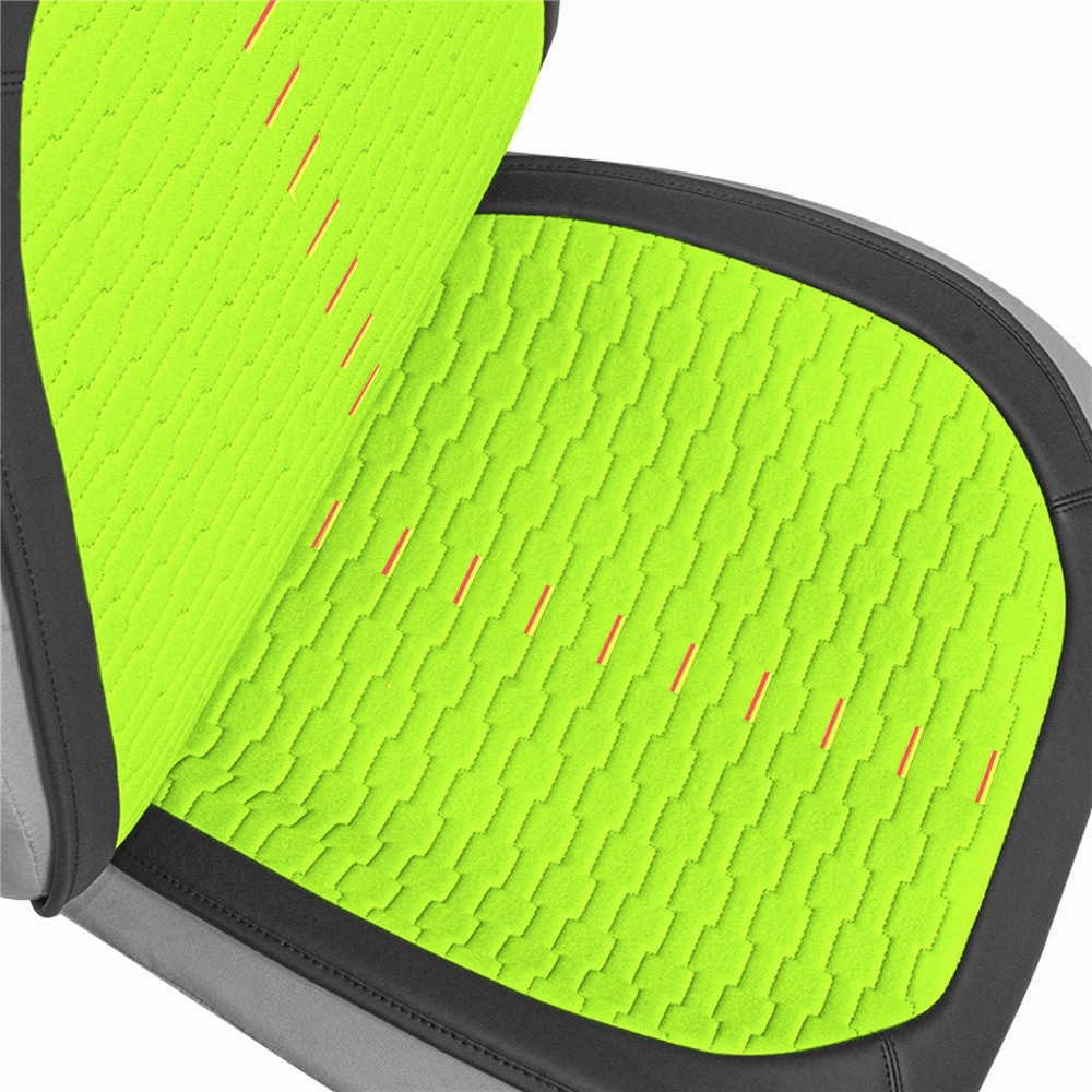 Colorful Ultra Car Seat Cushions - Front Set Neon Green